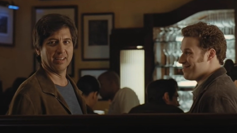 Ray Romano and Seth Rogen speaking