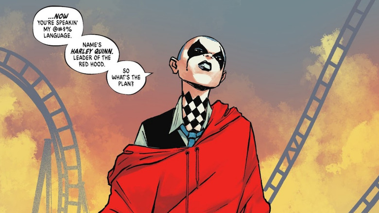 Harley Quinn introducing herself in Absolute Batman #13