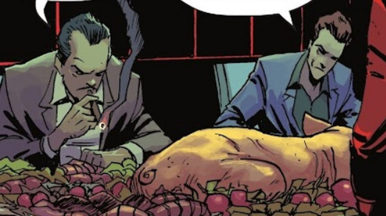Falcone and Maroni at dinner with Black Mask in Absolute Batman #1