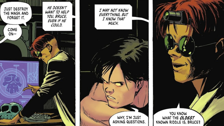 Eddie asks Bruce about riddles in Absolute Batman #3