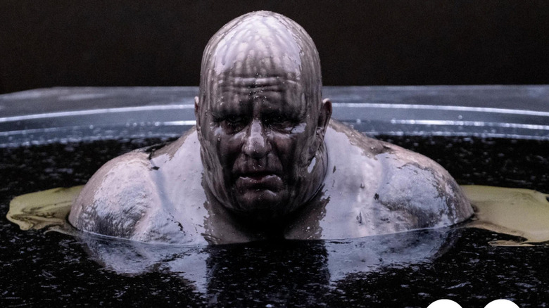 Baron Harkonnen in a healing mud bath in Dune: Part One