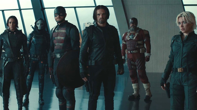 Thunderbolts standing together in "Thunderbolts*" (2025)
