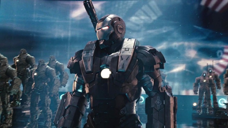 War Machine looking to the side in Iron Man 2