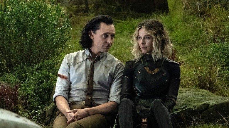 Loki and Sylvie sitting down
