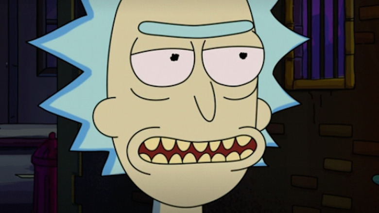 Rick Sanchez showing his teeth