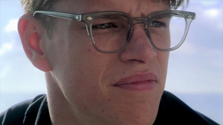 Matt Damon wearing glasses