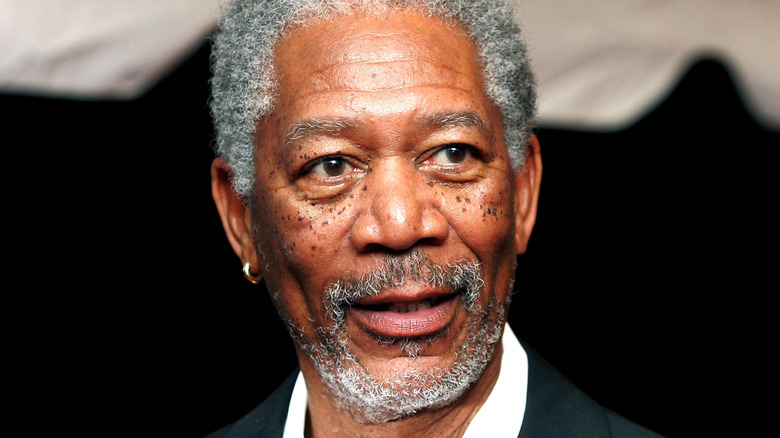 Morgan Freeman looking away