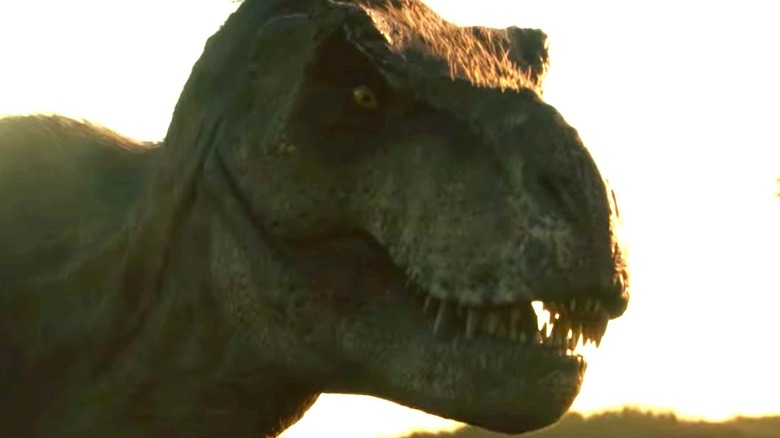 Giganotosaurus stares down T. rex