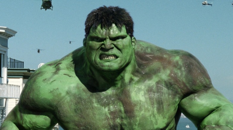 Hulk grimaces in 
