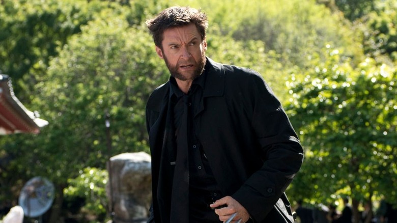 Wolverine in a black suit in "The Wolverine" (2013)