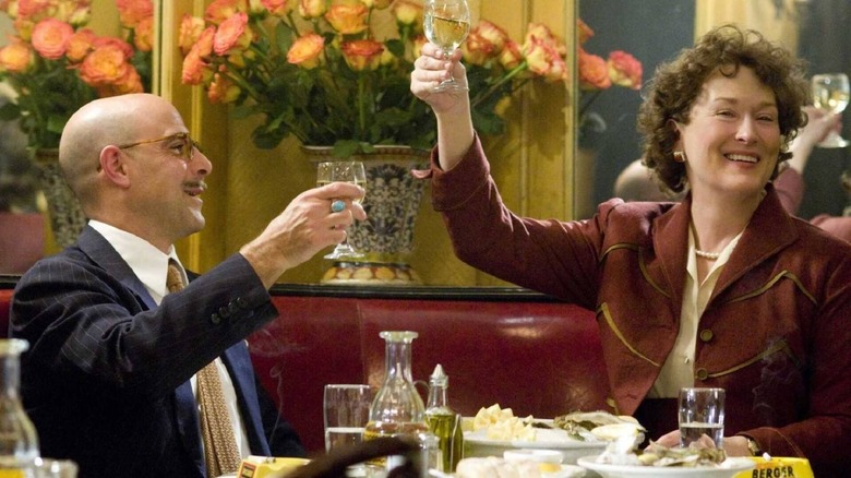 Meryl Streep and Stanley Tucci pose