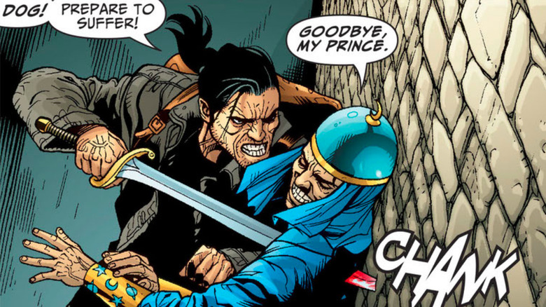 Teth-Adam stabs Felix Faust