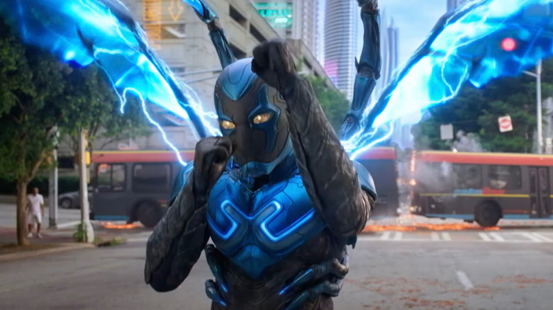 Blue Beetle preparing for battle