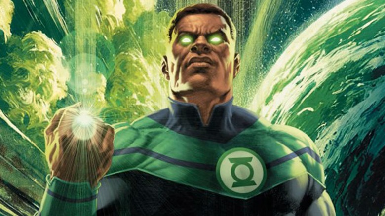 John Stewart activating power ring and holding it up