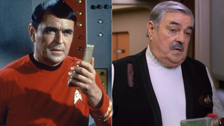 Montgomery Scott in "Star Trek" and in "Star Trek: The Next Generation"