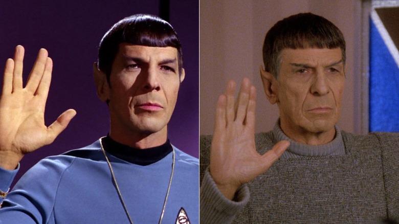 Spock in "Star Trek" and in "Star Trek: The Next Generation"