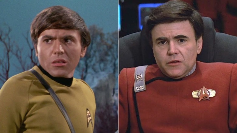 Pavel Chekov in "Star Trek" and in "Star Trek: Generations"