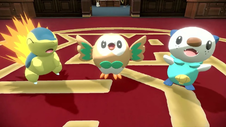cyndaquill rowlet and oshawott cheering