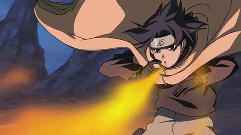 Sasuke shoots out fire