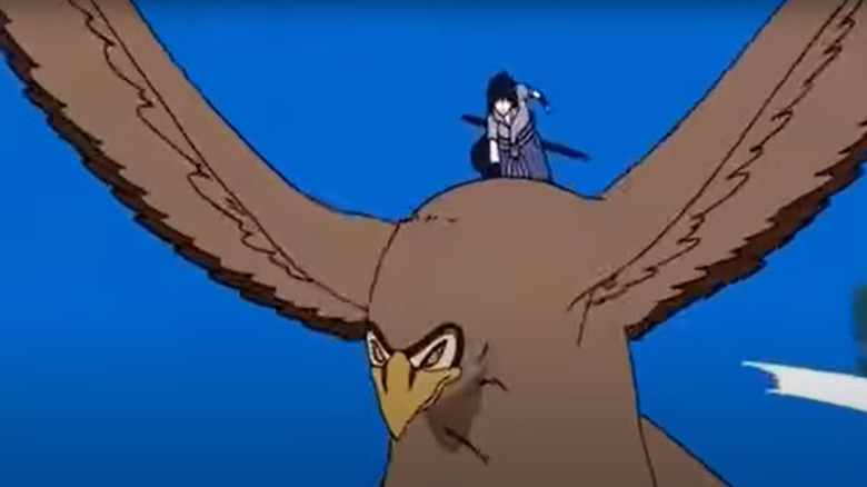 Sasuke rides Garuda