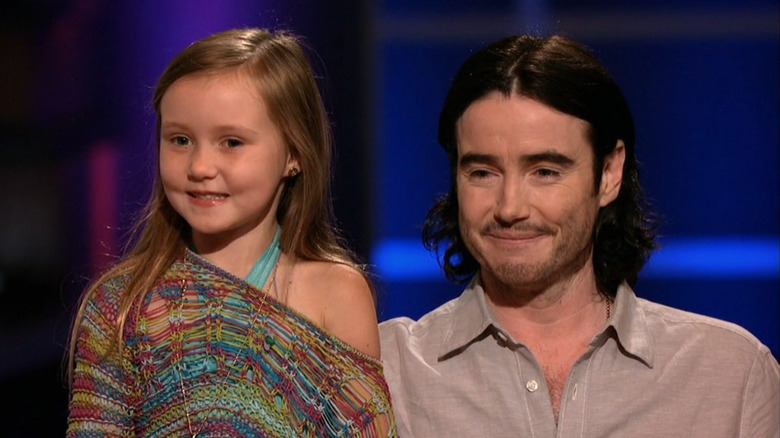 Kiowa Kavovit and her father on Shark Tank