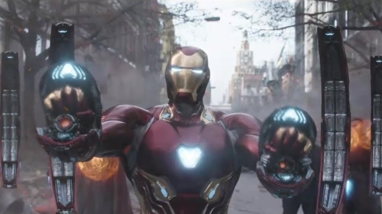 Stark confronting Ebony Maw