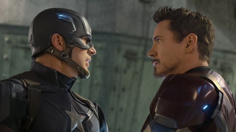 Cap and Stark duking it out