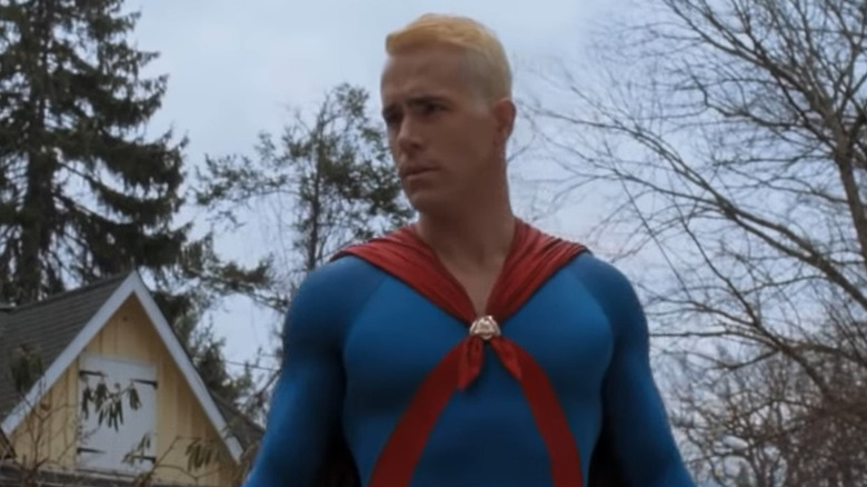 Ryan Reynolds in a superhero costume