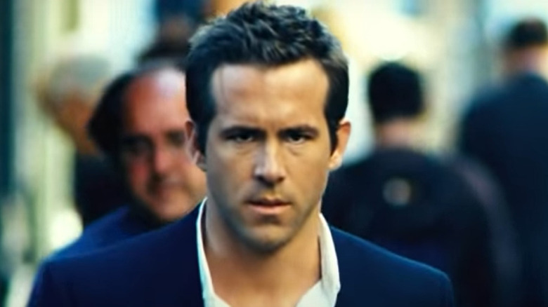 Ryan Reynolds on the street looks intense