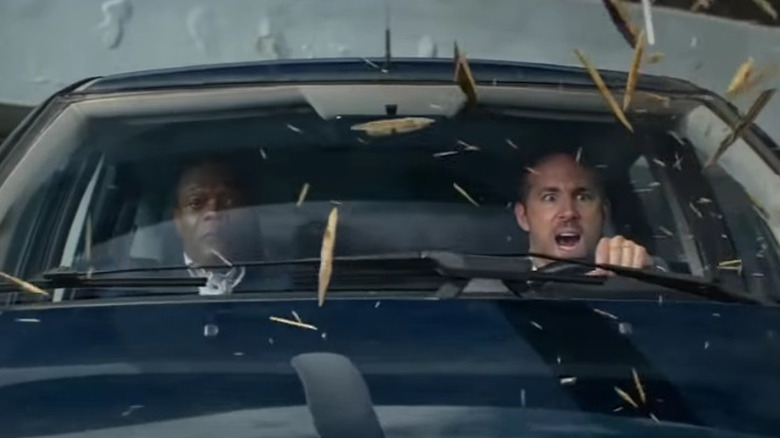 Samuel L. Jackson and Ryan Reynolds crash a car