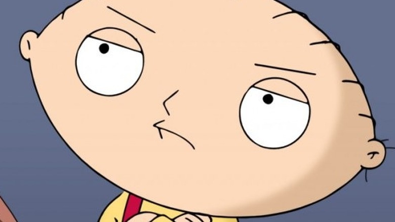 Stewie Griffin looks displeased