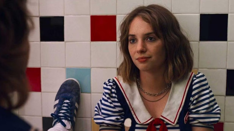 Robin Buckley wearing her Scoops Ahoy uniform on "Stranger Things" (2016-2025)