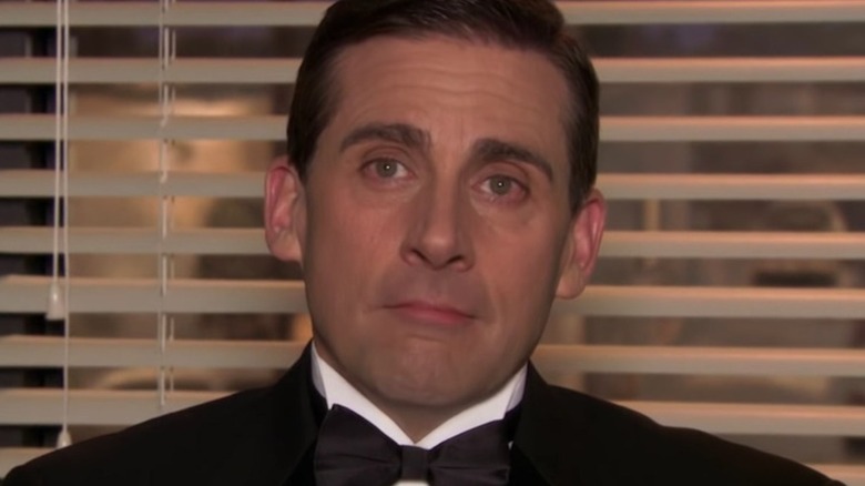 Michael Scott emotional tuxedo