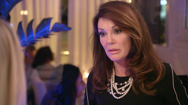 Lisa Vanderpump looking confused talking to someone on Vanderpump Rules