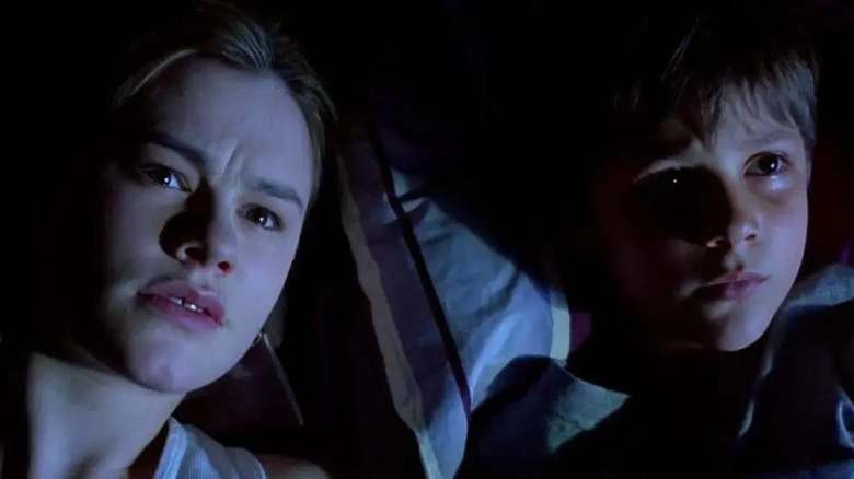 Anna Paquin hearing something frightening