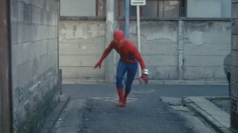 Spider-Man walking through alley in "Spider-Man" (1978)