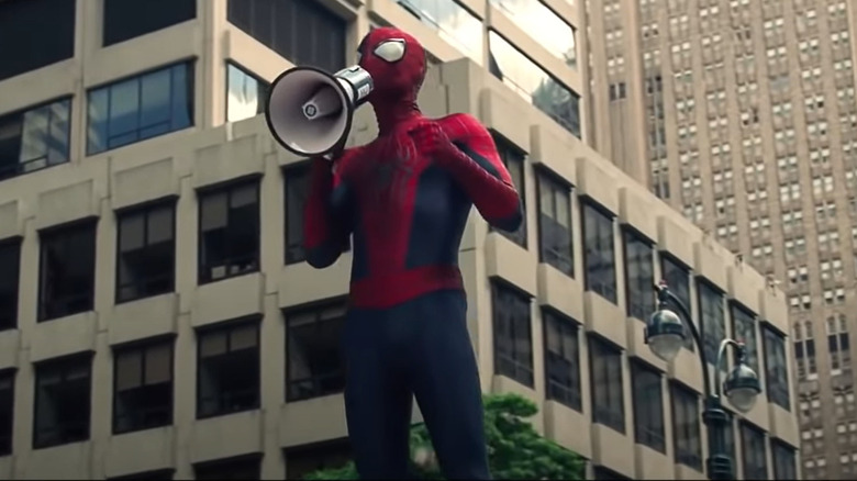 Spider-Man talking to Rhino 