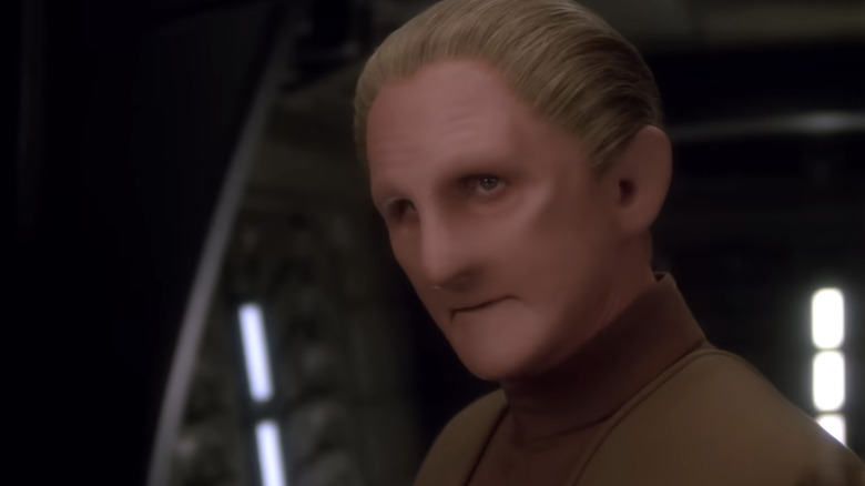 Odo stares intensely in Star Trek: Deep Space Nine