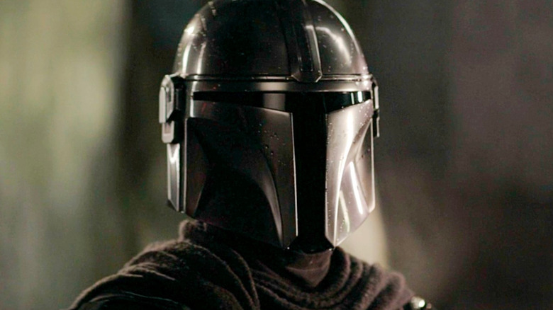 Mandalorian staring