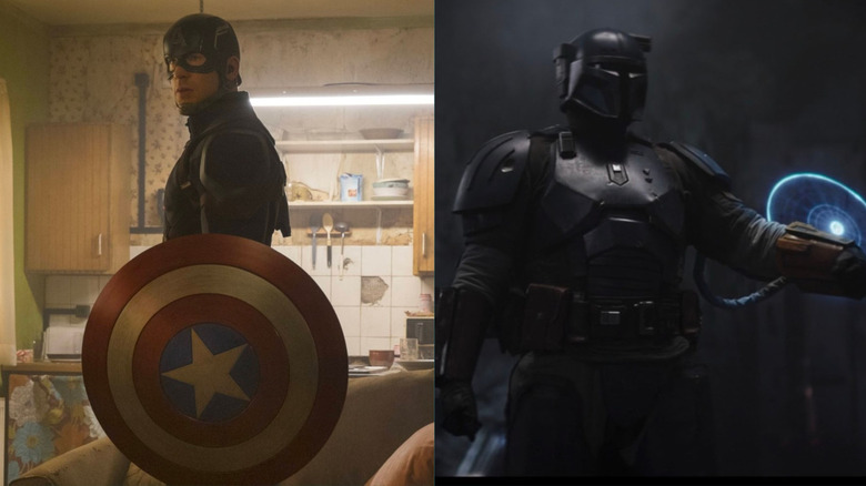 Captain America side by side with Paz