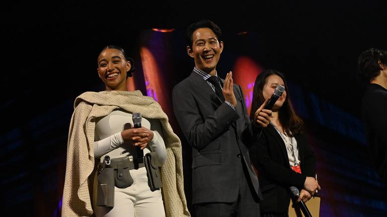 Amandla Stenberg and Lee Jung-jae at event for The Acolyte