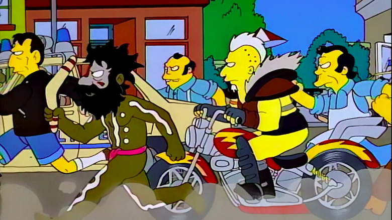Australian stereotypes chasing the Simpsons