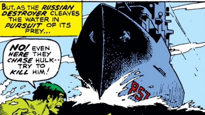 Hulk and destroyer ship