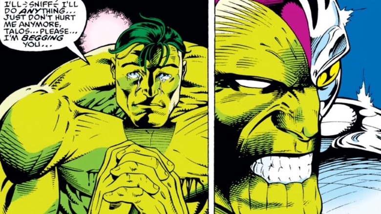 Hulk and begging Talos