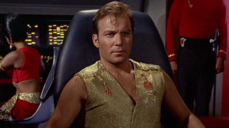 Kirk in disguise in the Mirror Universe on the bridge in Star Trek