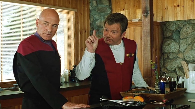 Kirk and Picard in the kitchen in Star Trek Generations