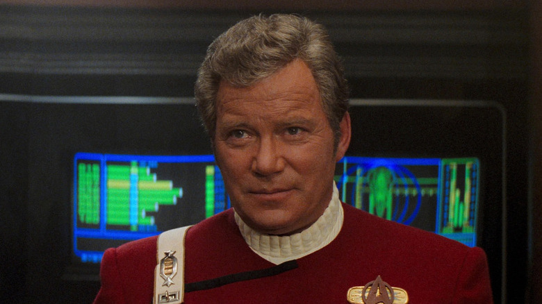 Kirk stands on the bridge in Star Trek Generations
