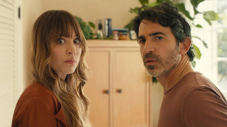 Ava and Nathan are horrified in "Based on a True Story"