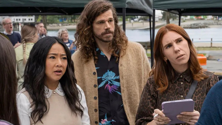Ruby, AJ and Richie are incredulous in "Laid"