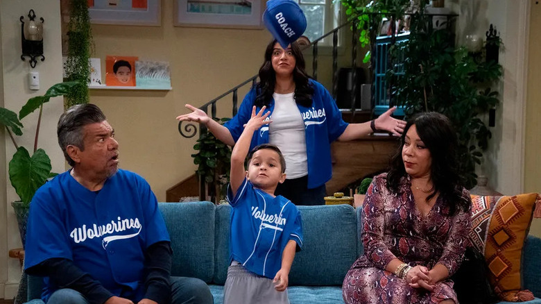 The Lopez family mugs in "Lopez vs Lopez"